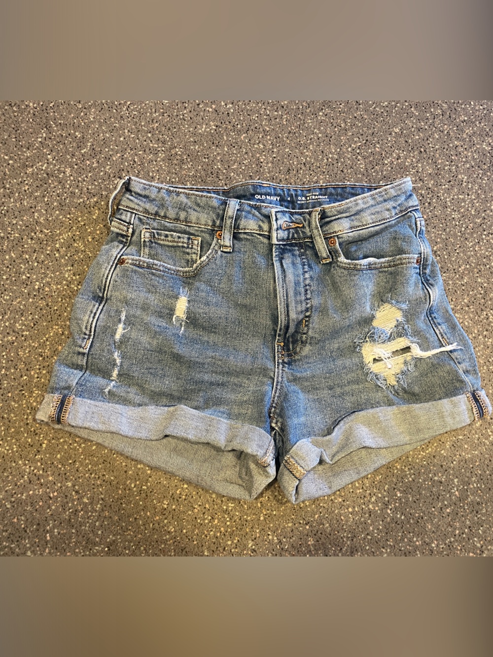 Old Navy Blue Jean Shorts - High-Rise OG Straight